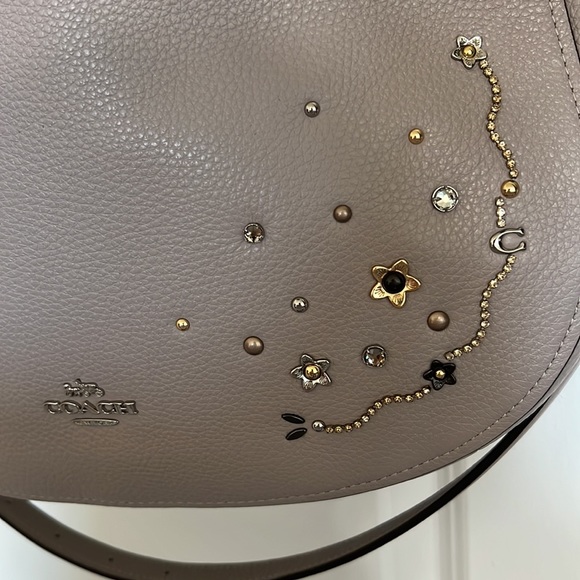 Coach F49127 Elle Hobo in Pebble Leather with Stardust Crystal Rivet - Picture 6 of 11